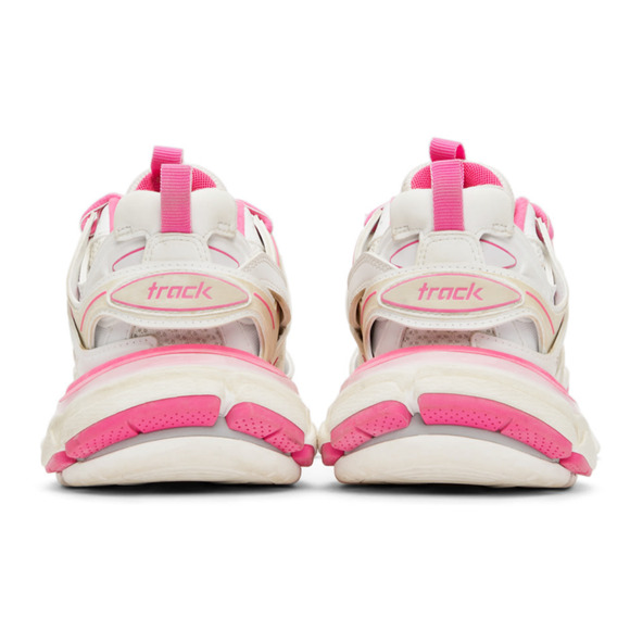 Balenciaga Track Sneaker Pink White Distress Worn Out Platform Flat Trainer 38 - Picture 10 of 12
